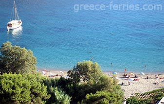 Levrosos Strand Amorgos Kykladen griechischen Inseln Griechenland
