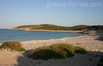 Soros Strand Antiparos Eiland, Cycladen, Griekenland