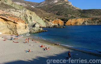 Agali Playas Folegandros en Ciclades, Islas Griegas, Grecia