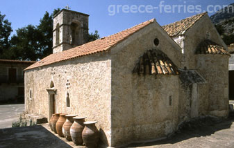 Monasterio Vrondisiu Heraclion en la isla de Creta, Islas Griegas, Grecia