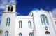 La iglesia Evangelismo de Madona Ios en Ciclades, Islas Griegas, Grecia