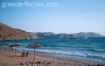 Delfini Strand Syros Kykladen griechischen Inseln Griechenland