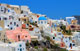 Fira Santorini o Thira en Ciclades, Islas Griegas, Grecia