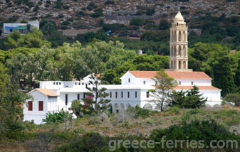 Het klooster van de heilige Maria van Myridiotissa Kythira Eiland, Griekse Eilanden, Griekenland