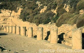 El templo santo de Kaviron Limnos en Egeo Oriental Grecia