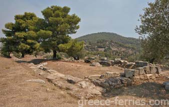 Le temple de Poseidon Poros des îles du Saronique Grèce