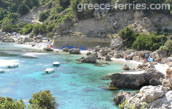 Faliraki Strand Rodos Dodekanesen griechischen Inseln Griechenland
