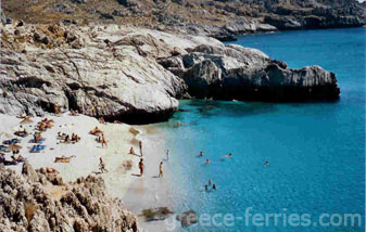 Playas de Rethimno en la isla de Creta, Islas Griegas, Grecia Damnoni