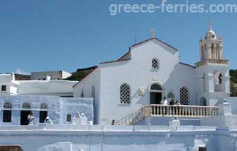 The Holy monastery of Kechrovouni Tinos Eiland, Cycladen, Griekenland