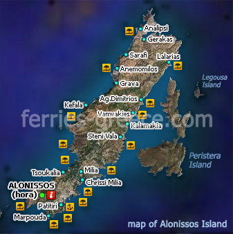 Alonissos Greece Map