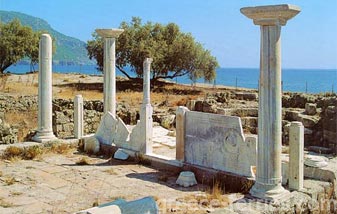 Arqueología para la isla de Karpatos en Dodecaneso, Islas Griegas, Grecia