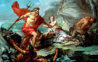 Mitología para la isla de Corfu en Ionio Grecia