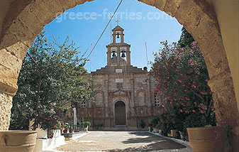 Het klooster Goyvernetoy Chania, Kreta Eiland, Griekse Eilanden, Griekenland