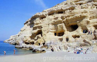 Heraklion Crete Greek Island Greece Matala Beach