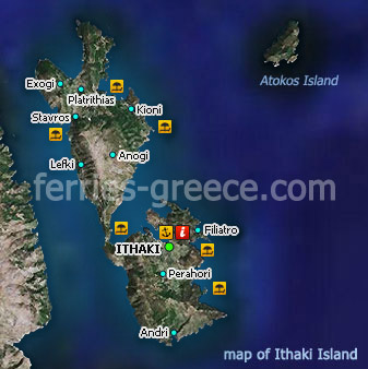 Ithaca Island Map Ithaca Island Map