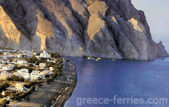 Perissa Thira Santorini Eiland, Cycladen, Griekenland