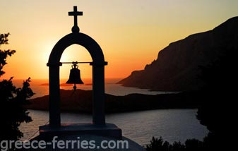 Iglesia de Emborio Kálimnos en Dodecaneso, Islas Griegas, Grecia
