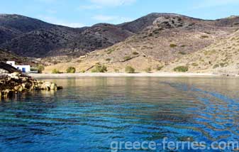 Agios Georgios Strand Sikinos Eiland, Cycladen, Griekenland